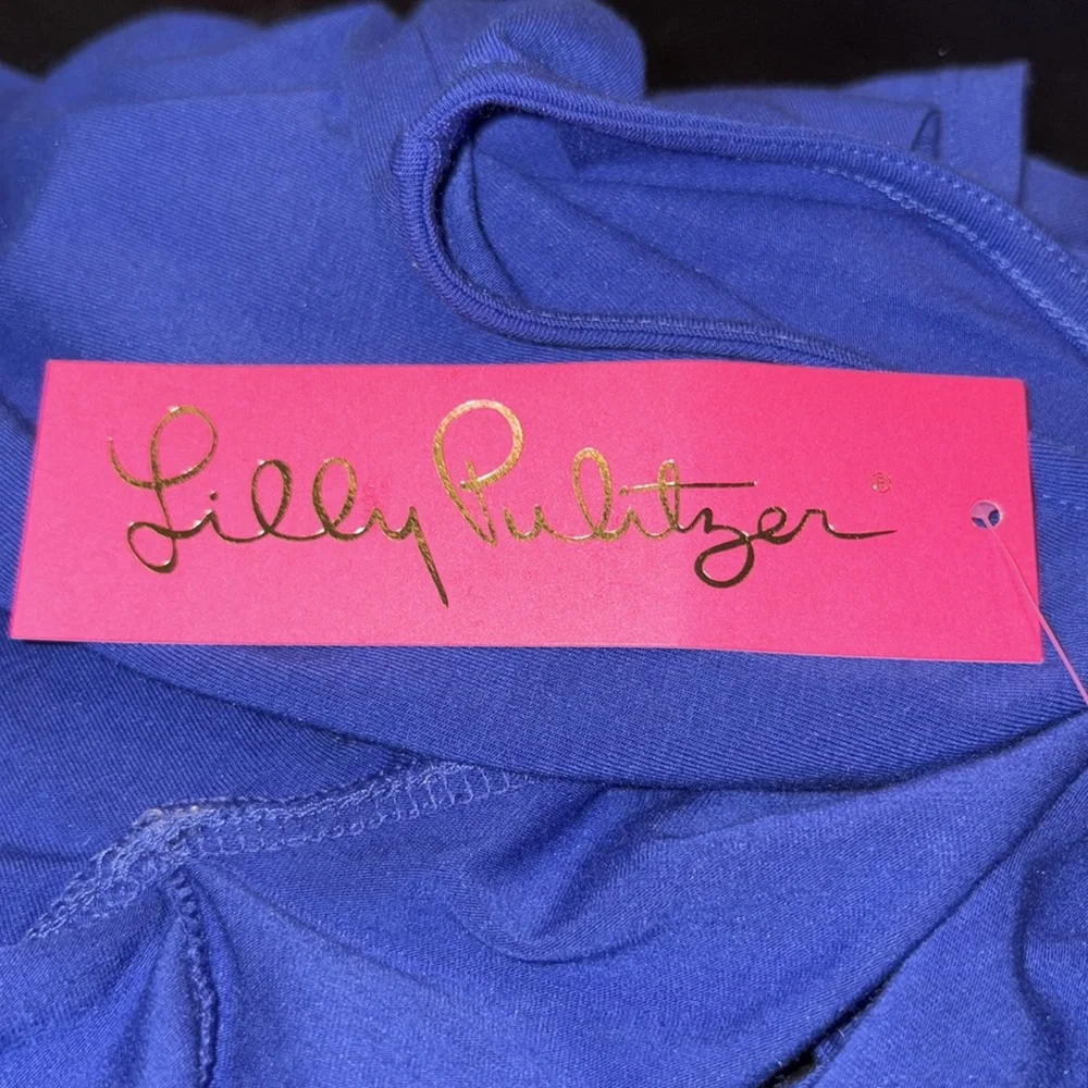 Lilly Pulitzer Alessa Top style# 002318 in Corsica Blue NWT Size S AR 10 - Picture 4 of 8